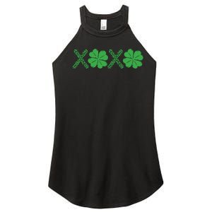 Xoxo St Patricks Day Shamrock Women's Perfect Tri Rocker Tank