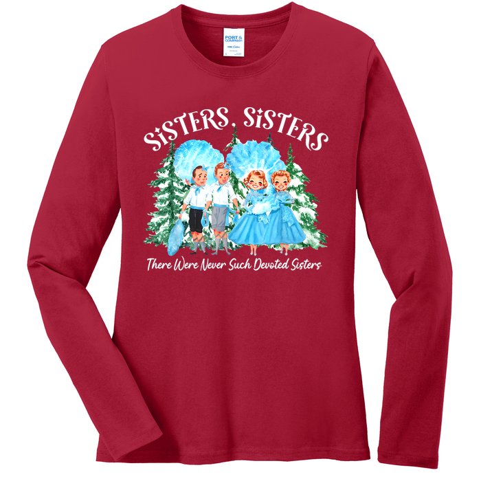 Xmas Snow Pajamas Holiday Sisters White Christmas Movie 1954 Gift Ladies Long Sleeve Shirt