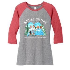 Xmas Snow Pajamas Holiday Sisters White Christmas Movie 1954 Gift Women's Tri-Blend 3/4-Sleeve Raglan Shirt