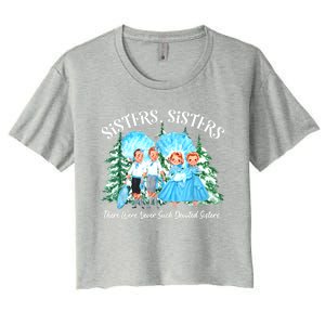 Xmas Snow Pajamas Holiday Sisters White Christmas Movie 1954 Gift Women's Crop Top Tee