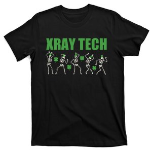 Xray St Patricks Day Dancing Skeleton Radiology Technician T-Shirt