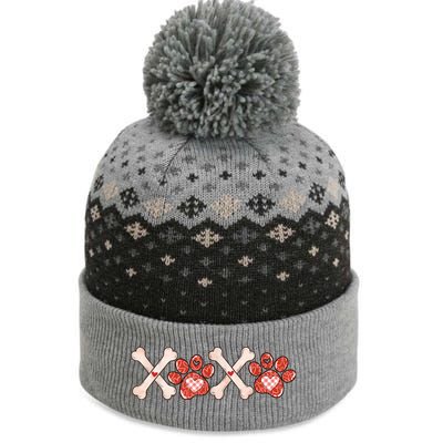 XOXO Skeleton Pet Dogs Cats Paw Hearts Valentine's Day The Baniff Cuffed Pom Beanie