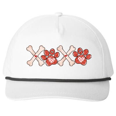 XOXO Skeleton Pet Dogs Cats Paw Hearts Valentine's Day Snapback Five-Panel Rope Hat