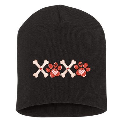 XOXO Skeleton Pet Dogs Cats Paw Hearts Valentine's Day Short Acrylic Beanie