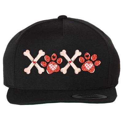 XOXO Skeleton Pet Dogs Cats Paw Hearts Valentine's Day Wool Snapback Cap