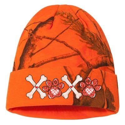 XOXO Skeleton Pet Dogs Cats Paw Hearts Valentine's Day Kati Licensed 12" Camo Beanie