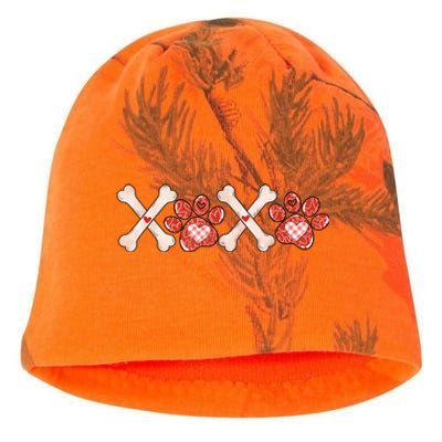 XOXO Skeleton Pet Dogs Cats Paw Hearts Valentine's Day Kati - Camo Knit Beanie