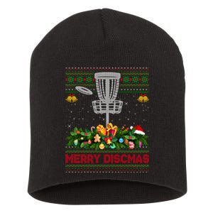 Xmas Sweater Style Merry Discmas Ugly Disc Golf Christmas Cool Gift Short Acrylic Beanie