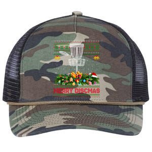 Xmas Sweater Style Merry Discmas Ugly Disc Golf Christmas Cool Gift Retro Rope Trucker Hat Cap