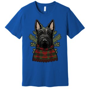 Xmas Scottie Santa On Christmas Scottish Terrier Cool Gift Premium T-Shirt