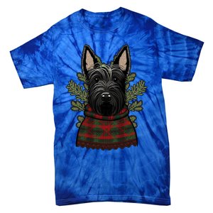 Xmas Scottie Santa On Christmas Scottish Terrier Cool Gift Tie-Dye T-Shirt