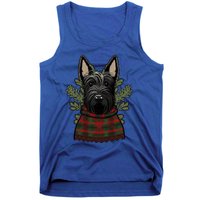 Xmas Scottie Santa On Christmas Scottish Terrier Cool Gift Tank Top