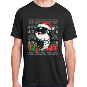 Xmas Sweater Style Ugly Santa Hat Orca Christmas Adult ChromaSoft Performance T-Shirt