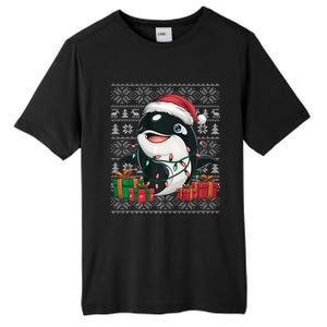 Xmas Sweater Style Ugly Santa Hat Orca Christmas Tall Fusion ChromaSoft Performance T-Shirt