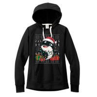 Xmas Sweater Style Ugly Santa Hat Orca Christmas Women's Fleece Hoodie