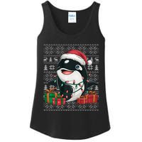 Xmas Sweater Style Ugly Santa Hat Orca Christmas Ladies Essential Tank