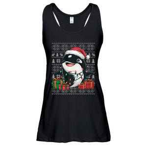 Xmas Sweater Style Ugly Santa Hat Orca Christmas Ladies Essential Flowy Tank