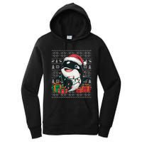 Xmas Sweater Style Ugly Santa Hat Orca Christmas Women's Pullover Hoodie