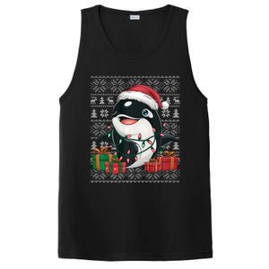 Xmas Sweater Style Ugly Santa Hat Orca Christmas PosiCharge Competitor Tank