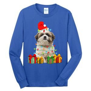 Xmas Shih Tzu Dog Christmas Lights Puppy Lover Meaningful Gift Tall Long Sleeve T-Shirt