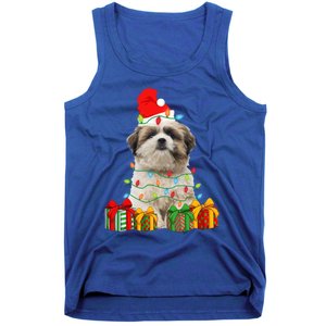 Xmas Shih Tzu Dog Christmas Lights Puppy Lover Meaningful Gift Tank Top