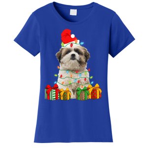 Xmas Shih Tzu Dog Christmas Lights Puppy Lover Meaningful Gift Women's T-Shirt