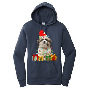 Xmas Shih Tzu Dog Christmas Lights Puppy Lover Meaningful Gift Women's Pullover Hoodie