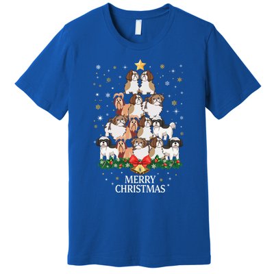 Xmas Shih Tzu Dog Tree Design For Boys Girls Shih Tzu Dog Gift Premium T-Shirt