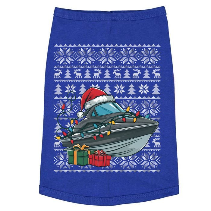 Xmas Style Ugly Santa Hat Jet Boat Christmas Gift Doggie Tank