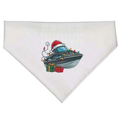 Xmas Style Ugly Santa Hat Jet Boat Christmas Gift USA-Made Doggie Bandana