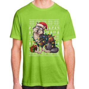 Xmas Style Ugly Santa Hat Wolf Christmas Cute Gift Adult ChromaSoft Performance T-Shirt