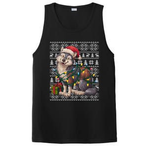 Xmas Style Ugly Santa Hat Wolf Christmas Cute Gift PosiCharge Competitor Tank