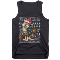 Xmas Style Ugly Santa Hat Wolf Christmas Cute Gift Tank Top