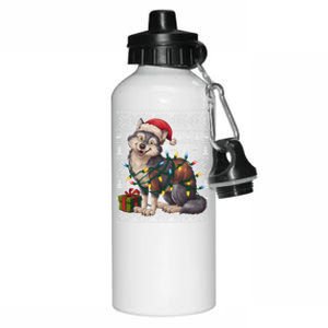 Xmas Style Ugly Santa Hat Wolf Christmas Cute Gift Aluminum Water Bottle