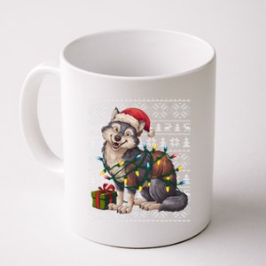 Xmas Style Ugly Santa Hat Wolf Christmas Cute Gift Coffee Mug