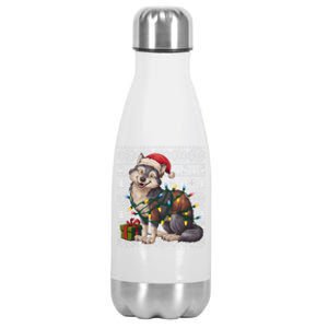 Xmas Style Ugly Santa Hat Wolf Christmas Cute Gift Stainless Steel Insulated Water Bottle