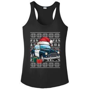 Xmas Style Ugly Santa Hat Police Car Christmas Gift Ladies PosiCharge Competitor Racerback Tank