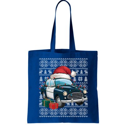 Xmas Style Ugly Santa Hat Police Car Christmas Gift Bag