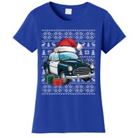 Xmas Style Ugly Santa Hat Police Car Christmas Gift Women's T-Shirt