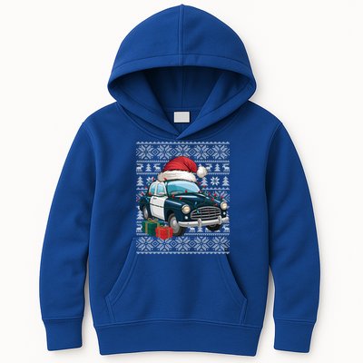 Xmas Style Ugly Santa Hat Police Car Christmas Gift Kids Hoodie