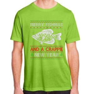 Xmas Santa Ugly Merry Fishmas Crappie Fish Christmas Adult ChromaSoft Performance T-Shirt