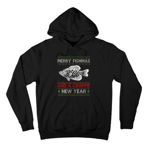 Xmas Santa Ugly Merry Fishmas Crappie Fish Christmas Hoodie