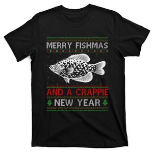 Xmas Santa Ugly Merry Fishmas Crappie Fish Christmas T-Shirt