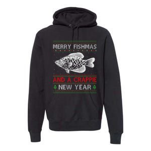 Xmas Santa Ugly Merry Fishmas Crappie Fish Christmas Premium Hoodie