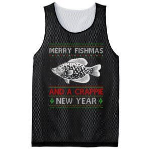 Xmas Santa Ugly Merry Fishmas Crappie Fish Christmas Mesh Reversible Basketball Jersey Tank