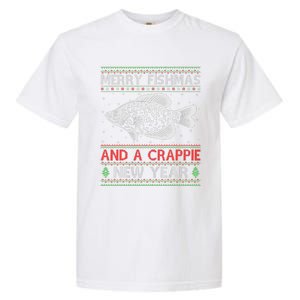 Xmas Santa Ugly Merry Fishmas Crappie Fish Christmas Garment-Dyed Heavyweight T-Shirt