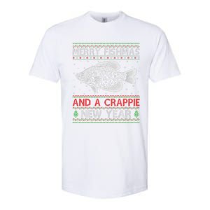 Xmas Santa Ugly Merry Fishmas Crappie Fish Christmas Softstyle CVC T-Shirt