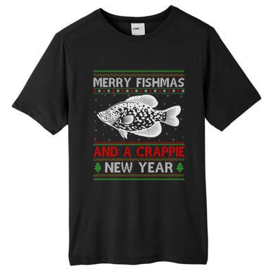 Xmas Santa Ugly Merry Fishmas Crappie Fish Christmas Meaningful Gift Tall Fusion ChromaSoft Performance T-Shirt