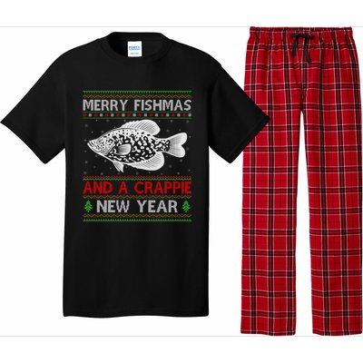 Xmas Santa Ugly Merry Fishmas Crappie Fish Christmas Meaningful Gift Pajama Set