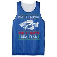 Xmas Santa Ugly Merry Fishmas Crappie Fish Christmas Meaningful Gift Mesh Reversible Basketball Jersey Tank